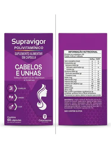 SUPRAVIGOR CABELOS E UNHAS 60
